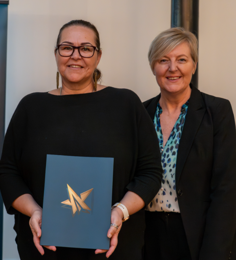Ghenelle Brennan and DCP Chief Executive Jackie Bray